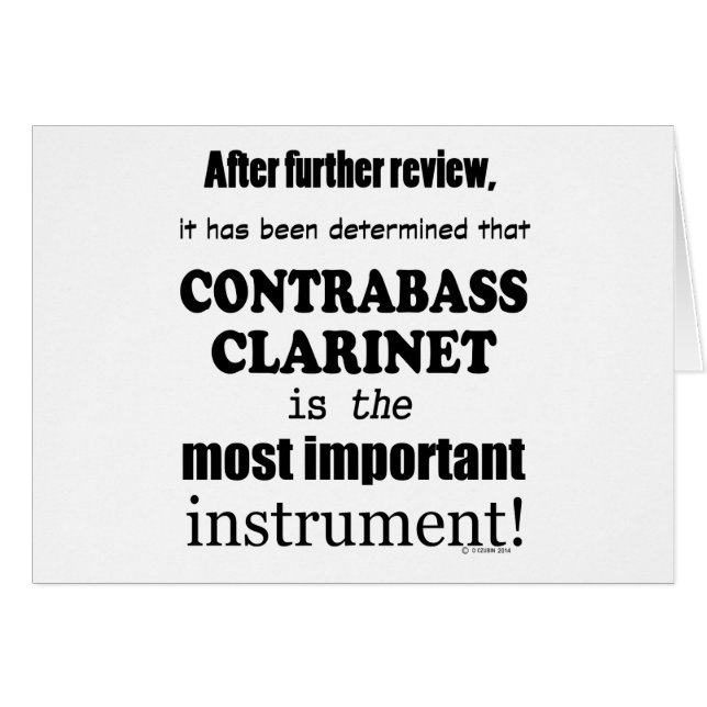 Contrabass Clarinet instrument le plus important (Devant horizontal)