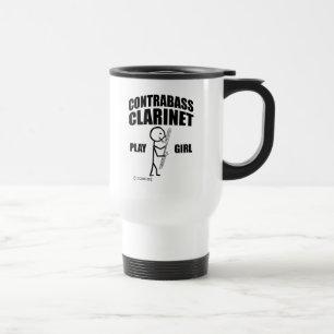 Contrabass Clarinet Play Gir Travel Mug Reisebecher