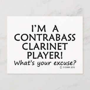 Contrabass Clarinet Player Postkarte