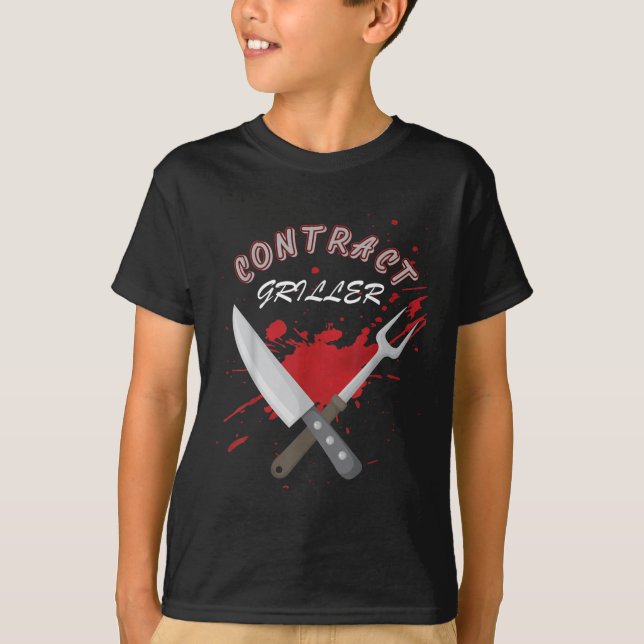 Contract Griller Funny Grill Barbecue Grillen Shir T-Shirt (Vorderseite)