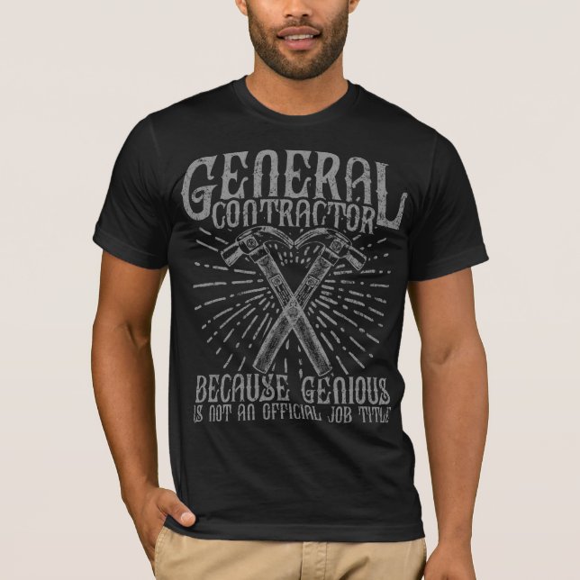 Contractant général style T-Shirt en détresse (Devant)