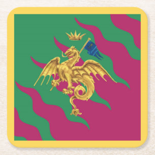 Contrada del Drago (Drache) Palio di Siena Rechteckiger Pappuntersetzer
