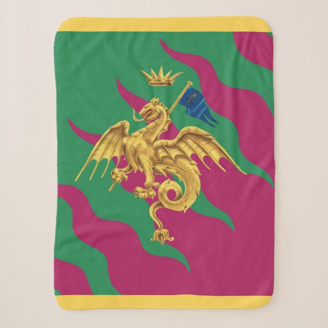 Contrada del Drago (Drache) Palio di Siena Sherpadecke (Vorderseite)