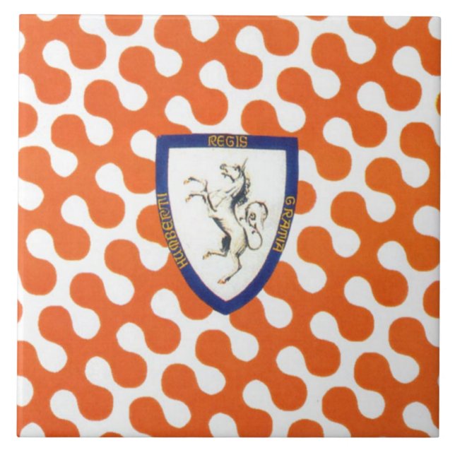 Contrada del Leocorno (Einhorn) Palio Fliese (Vorderseite)