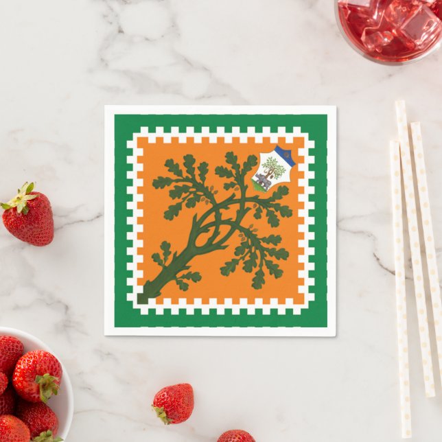 Contrada della Selva (Wald) Palio di Siena Serviette (Beispiel)
