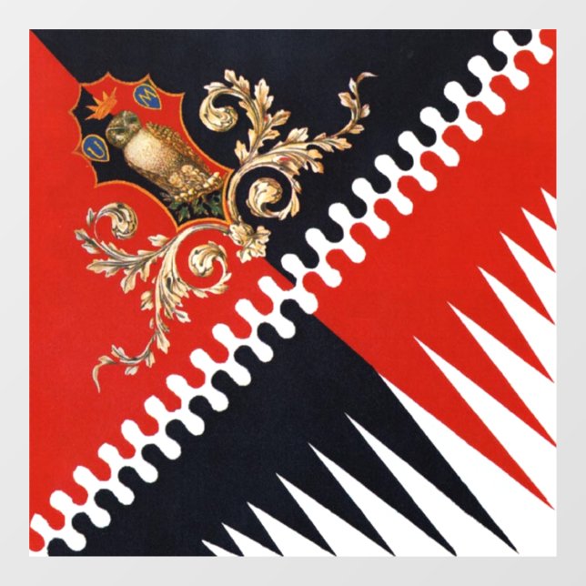 Contrada Priora della Civetta (Owl) Palio di Siena Fensteraufkleber (Blatt)