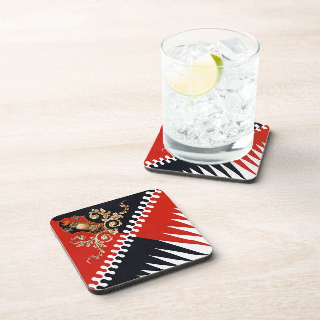 Contrada Priora della Civetta (Owl) Palio di Siena Getränkeuntersetzer (Rechte Seite)