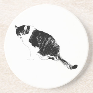 Contrast Cat Ink Untersetzer Sets erzeugen eine kü
