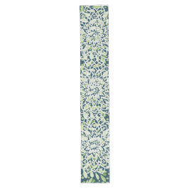 Contrast Harmony: Leaf and Mandala Table Runner Großer Tischläufer