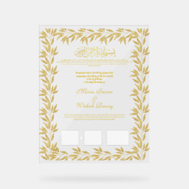 Contrat Mariage Islamique, Symbole Acrylique