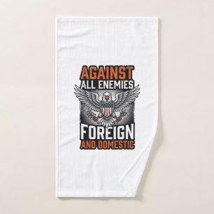 Contre tous les ennemis conception de t-shirt Eagl