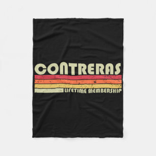 Contreras Nachname Lustig Retro Vintage 90er Gebur Fleecedecke
