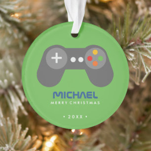 Contrôleur de jeu vidéo vert enfants Noël
