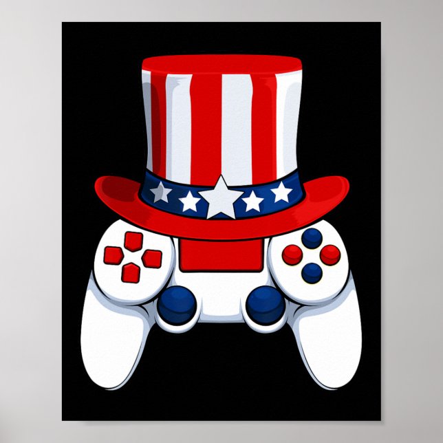 Controller American Hat 4. Juli USA Poster (Vorne)