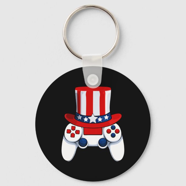 Controller American Hat 4. Juli USA Schlüsselanhänger (Vorderseite)