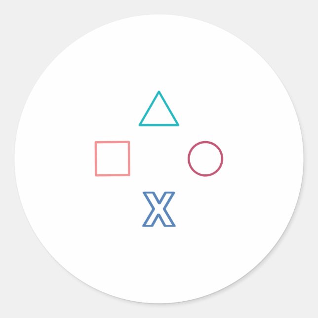 Controller-Buttons, Gamer-Geschenk, Videospiele, Runder Aufkleber (Vorderseite)