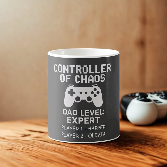 Controller des Chaos Personalisiert Gamer Vaters Kaffeetasse (Von Creator hochgeladen)