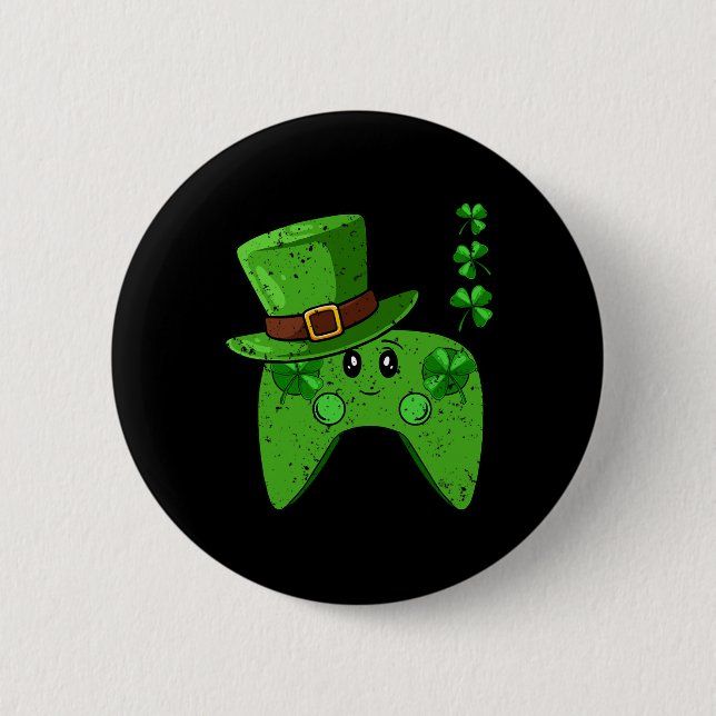 Controller Kleeblatt St Patricks Day Gaming Gamer Button (Vorderseite)