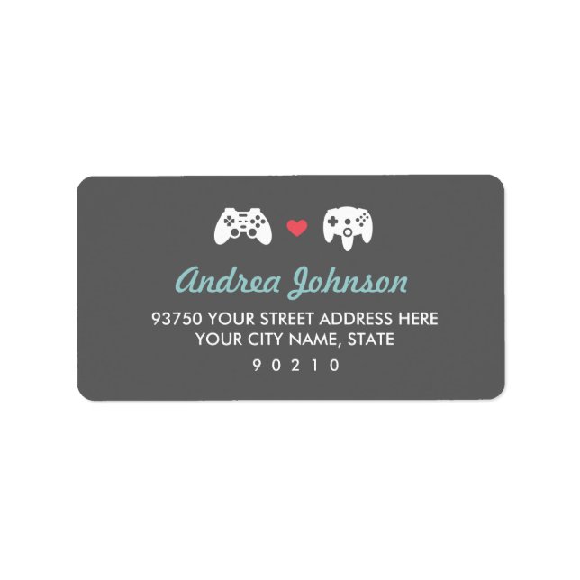 Controller-Liebe Adressaufkleber (Vorne)