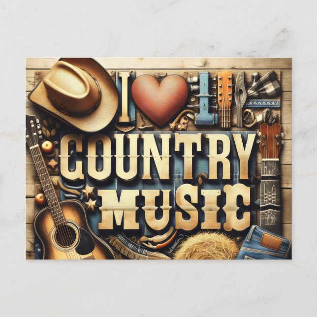 Contry music. postkarte (Vorderseite)