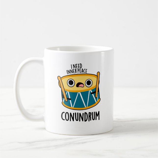 Conundrum Funny Drummer Drum Puff Kaffeetasse (Links)