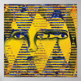 Conundrum II - Golden & Sapphire Goddess Poster