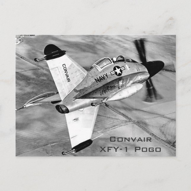 Convair XFY-1 Pogo VTOL Aircraft Postkarte (Vorderseite)