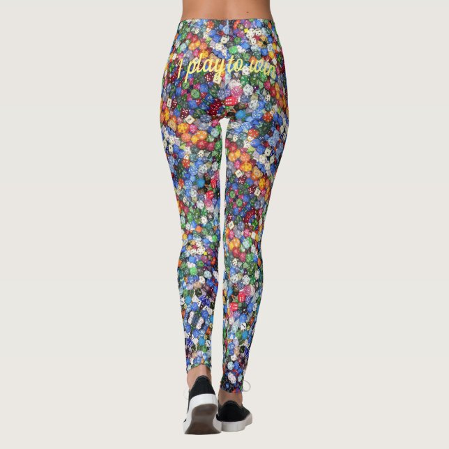Convention Gaming Dice Komfortable "Play to win" Leggings (Rückseite)