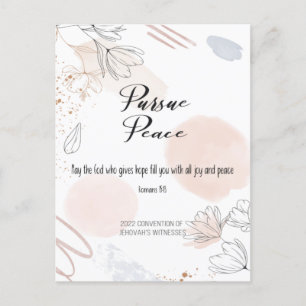 Convention JW 2022 - Fleur blanche beige Carte pos