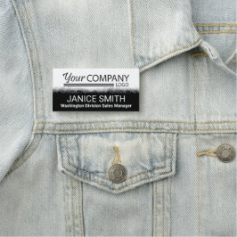 Convention Trade Show mit dem Logo "Black Gradient Namensschild