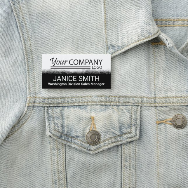 Convention Trade Show mit dem Logo "Black Gradient Namensschild (Beispiel)
