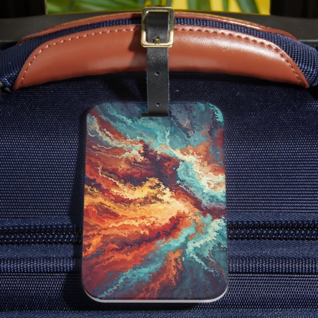Convergence - Abstract Vibrant Art Gepäckanhänger (Vorderseite Insitu 2)