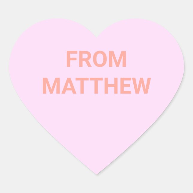 Conversation Heart Valentine's Day Stickers (Vorderseite)