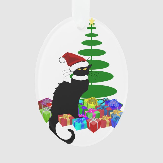 Conversation Noir avec arbre de Noël et cadeaux (devant)