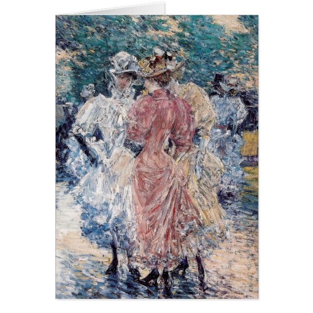"Conversation sur l'avenue" de Hassam - Carte (Devant)