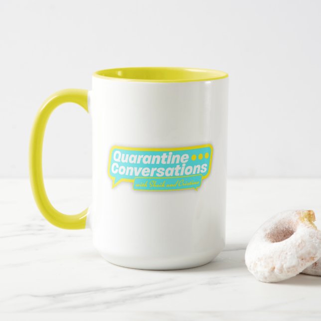 Conversations de quarantaine COVID-19 Mug (Avec donut)