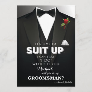 Convient À Groomsman Tuxedo Invitation