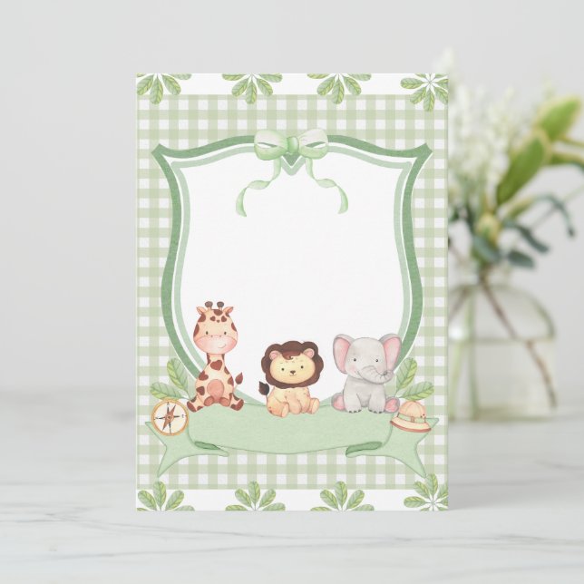 Convite personalizável brasão  einladung (Stehend Vorderseite)