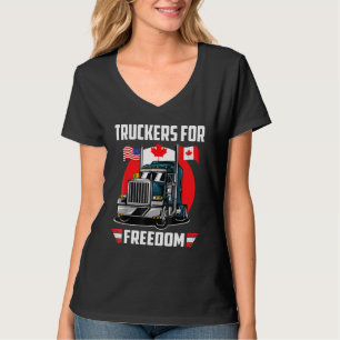 Convoy 2022 TRUC: Amerikanische Flagge - Kanada T-Shirt