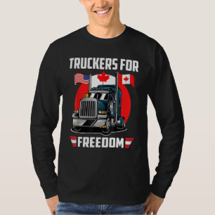Convoy 2022 TRUC: Amerikanische Flagge - Kanada T-Shirt