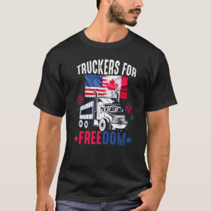 Convoy 2022 TRUC: Amerikanische Flagge - Kanada T-Shirt