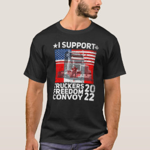 Convoy 2022 TRUC: Amerikanische Flagge - Kanada T-Shirt