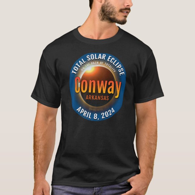 Conway Arkansas AR Total Solar Eclipse 2024 3 T-Shirt (Vorderseite)