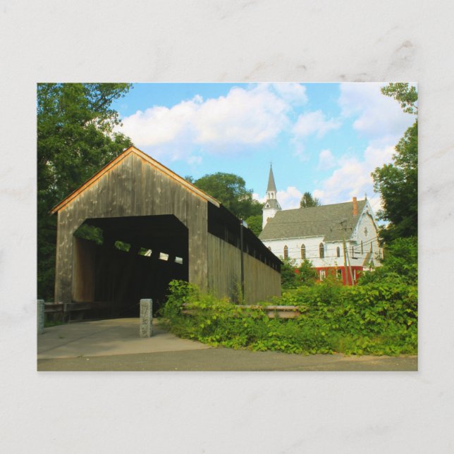 Conway Burkeville Covered Bridge Postkarte (Vorderseite)