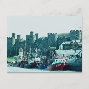 Conway Castle, North Wales, Großbritannien Postkarte