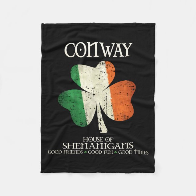 Conway Last Name Family Ireland Irish House Of She Fleecedecke (Vorderseite)