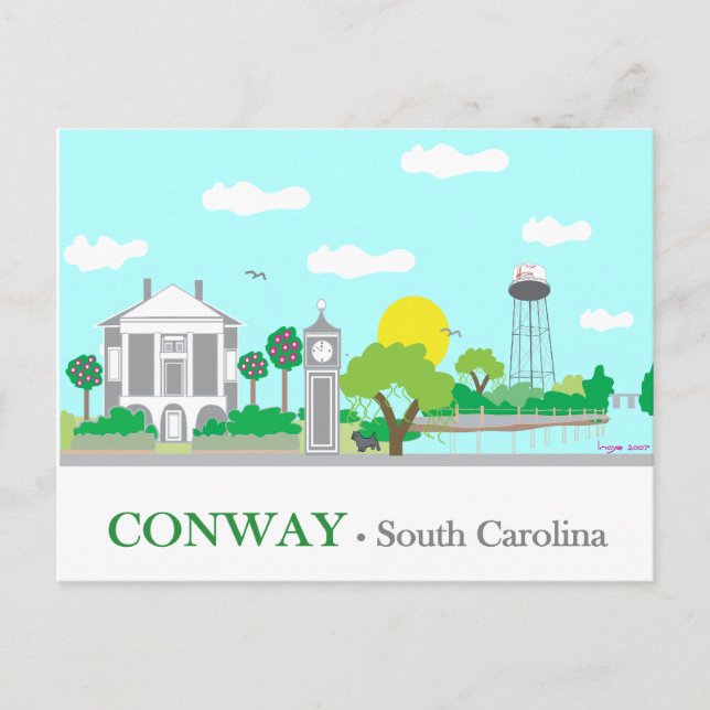 Conway, SC - Charming Postkarte (Vorderseite)