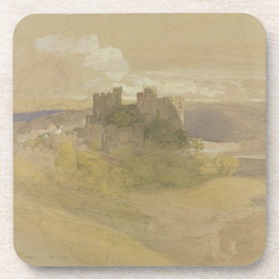 Conway Schloss (Graphit, w/c und Gouache auf Getränkeuntersetzer