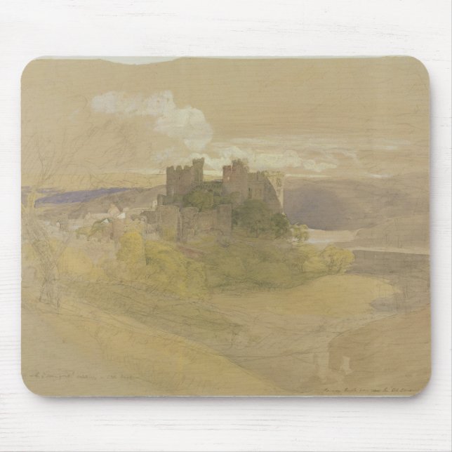 Conway Schloss (Graphit, w/c und Gouache auf Mousepad (Vorne)