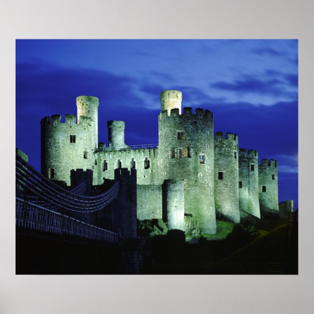 Conwy Castle, Gwynedd, Wales Poster (Vorne)